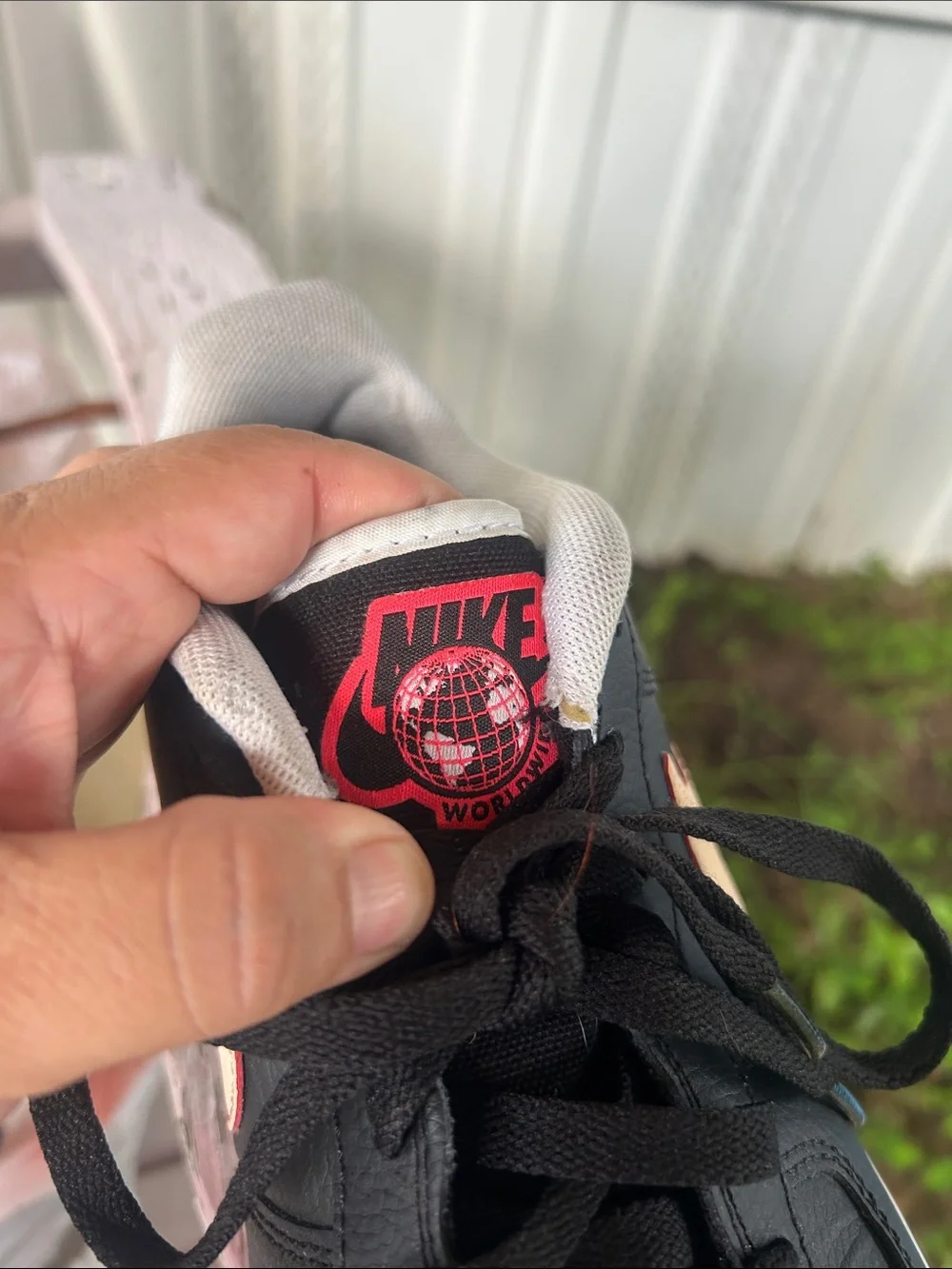 Nike black leather